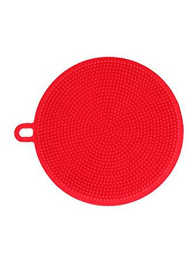 Silicone Dish Bowl Cleaning Brush Silicone Scouring Pad Silicone Dish Sponge Kitchen Pot Cleaner Washing Tool Red - Image 1