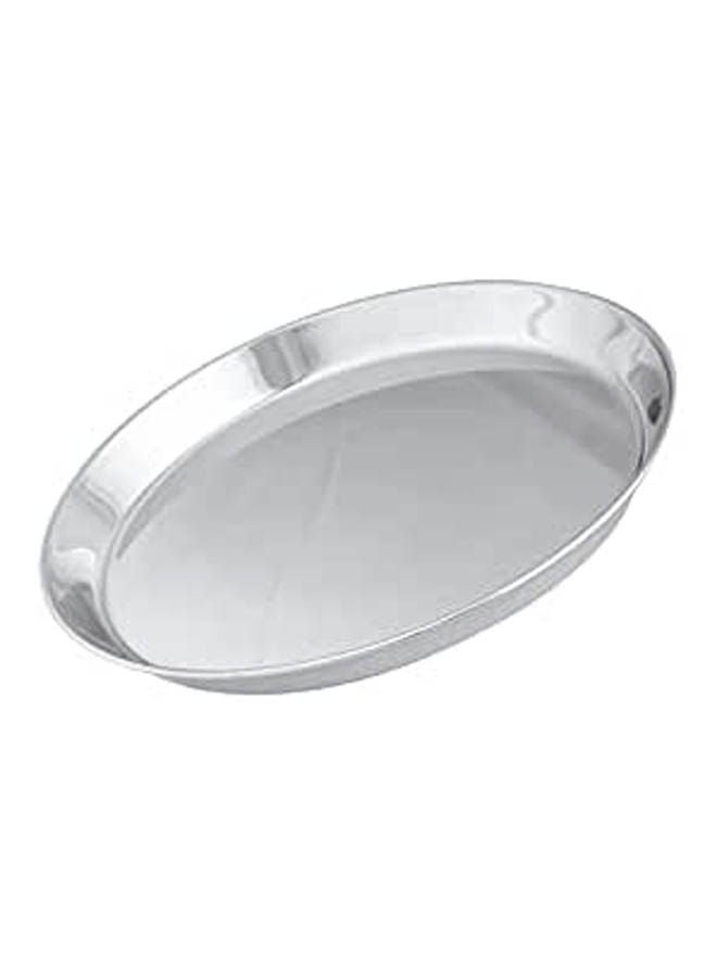Rounded Pizza Tray Silver 26cm 