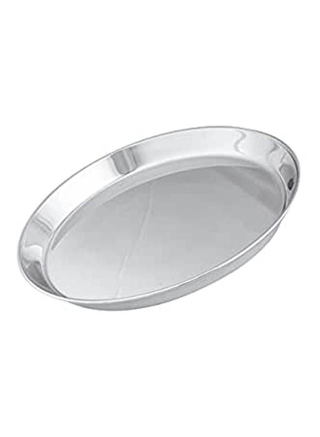 Rounded Pizza Tray Silver 40cm 