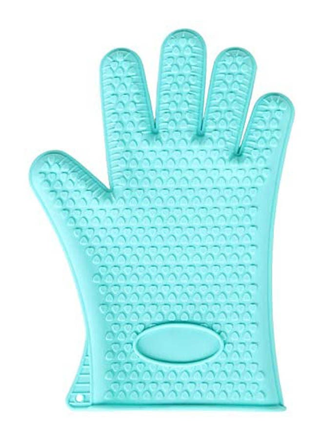 Rubber Oven Hand Mitt Blue