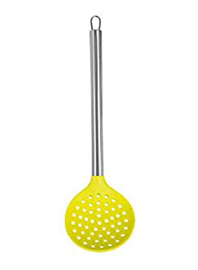 Silicon Spoon With Stainless Handle Yellow 