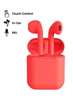 MARGOUN True Wireless Earbuds Inpods 12 TWS Bluetooth Binaural In-Ear Headphones with Charging Case Red  - Image 2