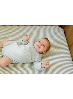 Cotton Muslin Crib Sheet Grey Stripe - v1651649728/N19906497A_7