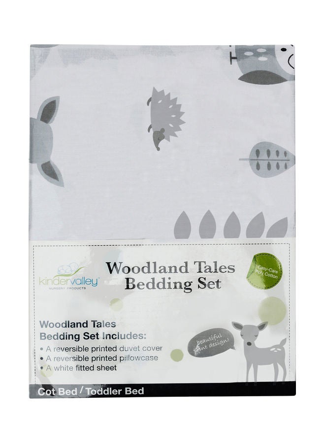 Kinder Valley Woodland Tales Toddler Bedding Set - Grey - Image 1
