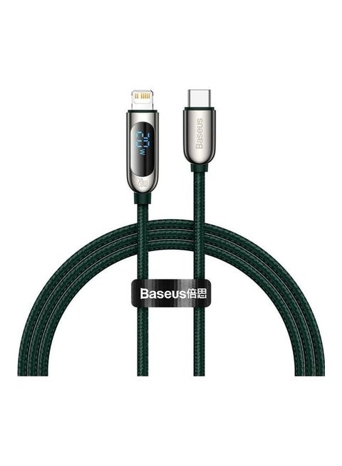 USB C to Lightning Cable, 20W PD Type C to Lightning Cord with LED Display Compatible with iPhone 14 Pro Max 13/13 Pro 12 Pro Max 12 11 X XS XR 8 Plus, AirPods Pro, Supports Power Delivery 1M Green