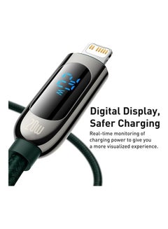 Baseus USB C to Lightning Cable, 20W PD Type C to Lightning Cord with LED Display Compatible with iPhone 14 Pro Max 13/13 Pro 12 Pro Max 12 11 X XS XR 8 Plus, AirPods Pro, Supports Power Delivery 1M Green  - Image 4