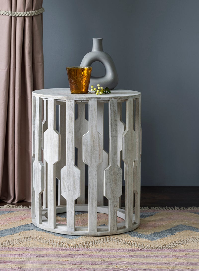 ebb & flow - Side Table Luxurious - In White Wood - Used Next To Sofa As Coffee Corner White - Image 1
