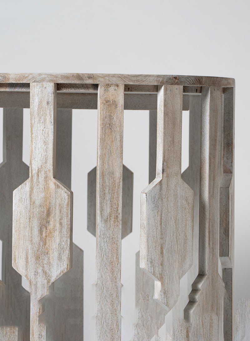 ebb & flow - Side Table Luxurious - In White Wood - Used Next To Sofa As Coffee Corner White - Image 1