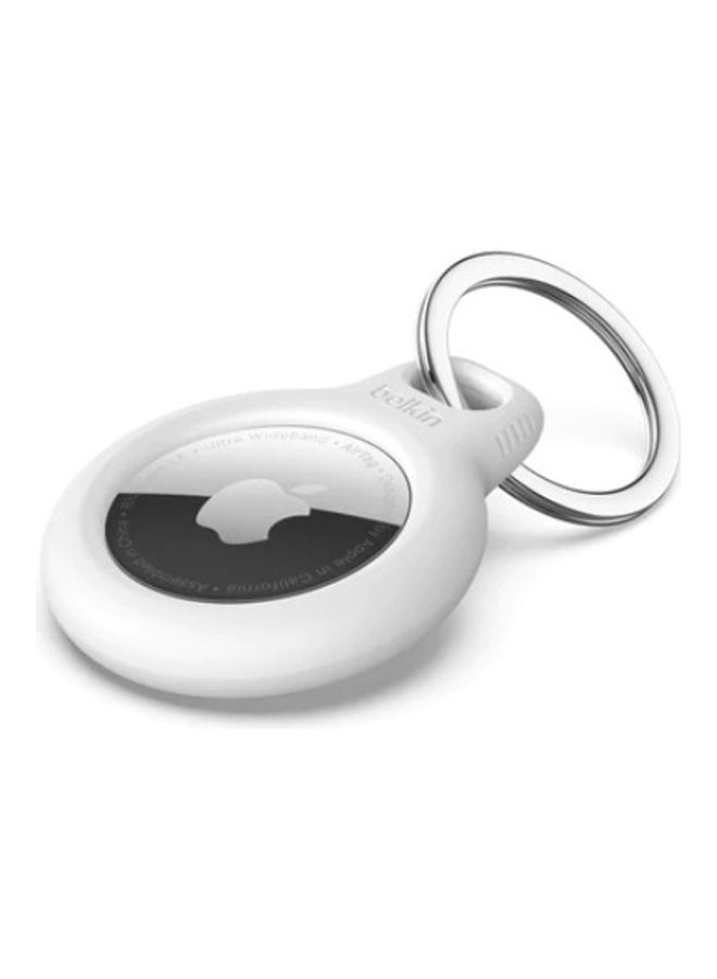 belkin - Belkin Airtag Case With Key Ring, Secure Holder Protective Cover For Air Tag With Scratch Resistance Accessory - White white - Image 1