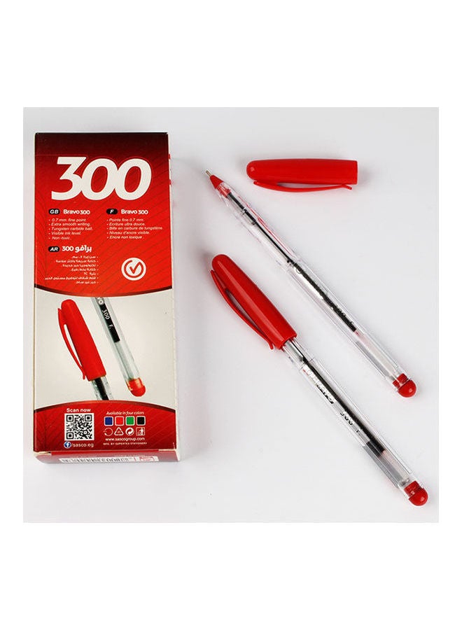 Bravo Bravo Ballpoint Pen - 10 PCs Red  - Image 1