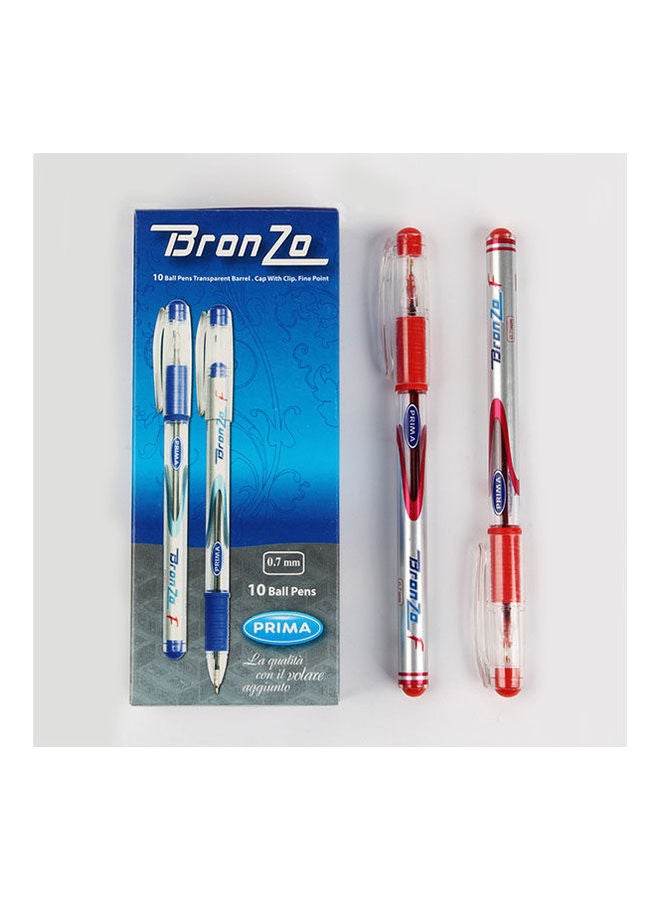 PRIMA Ballpoint Pen Bronzo 10 pcs Red  - Image 1