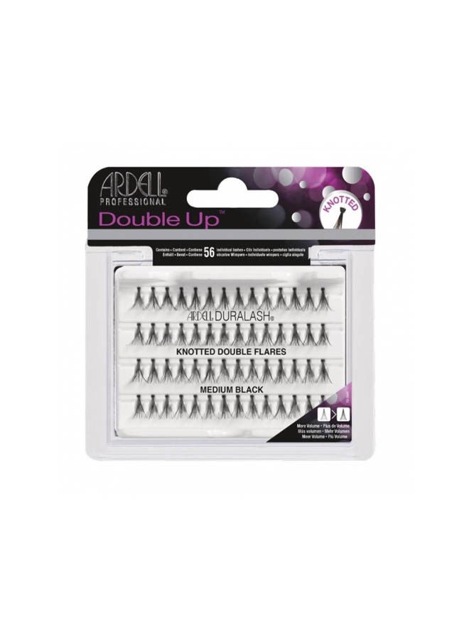 ARDELL Professional Duralash Individual Up Lashes Knotted Double Flare Black - Image 1