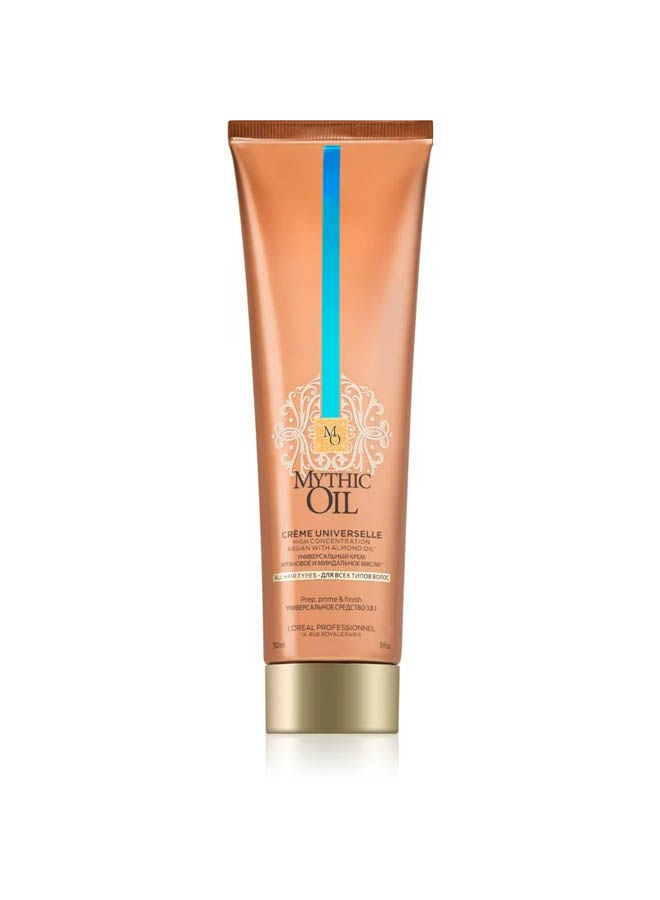 Professionnel Mythic Oil Creme Universelle High Concentration Argan With Almond Oil 5 Oz Gold 150ml