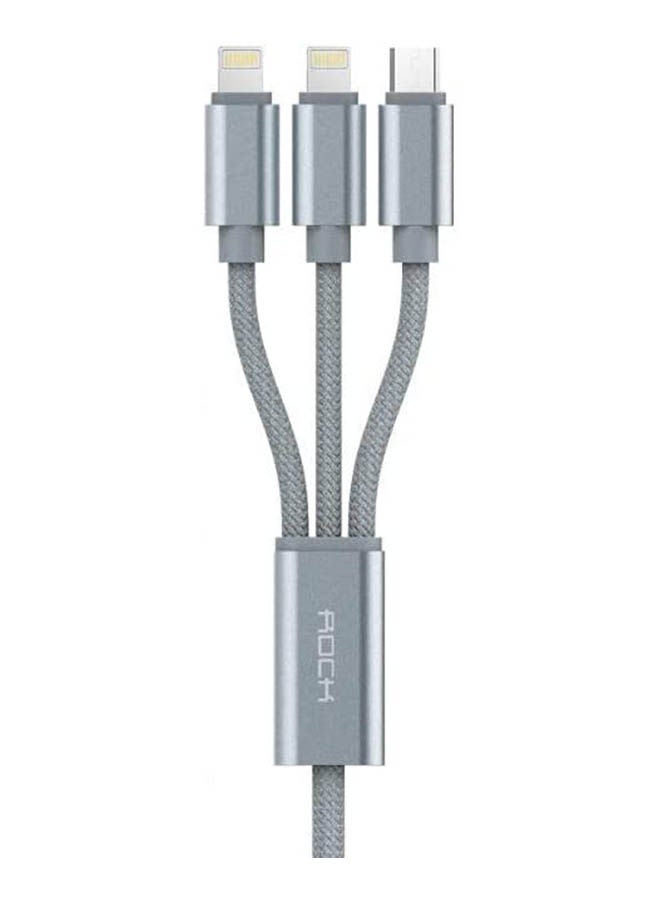 Rock Charging Cable Silver 