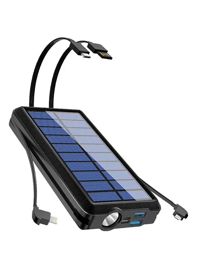 كروني باور بنك CN-158 للشحن اللاسلكي يعمل بالطاقة الشمسية أسود - Image 2