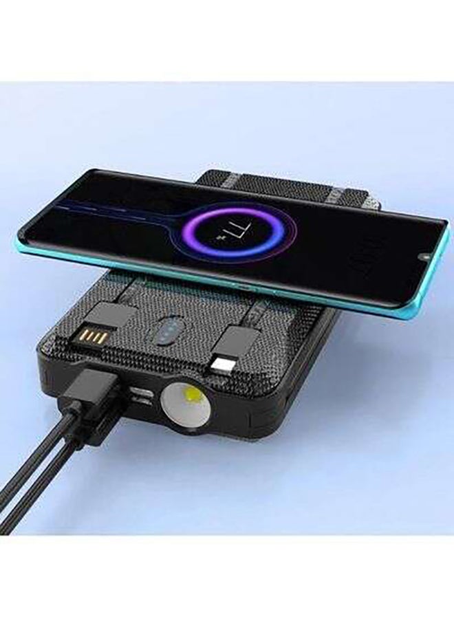 كروني باور بنك CN-158 للشحن اللاسلكي يعمل بالطاقة الشمسية أسود - Image 3