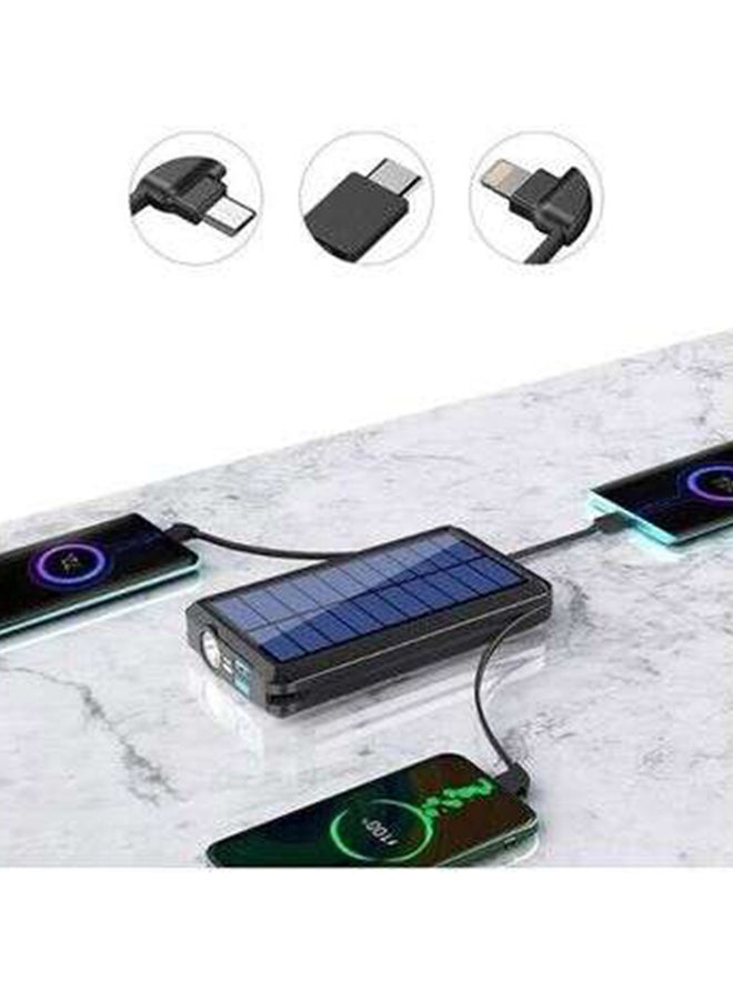 كروني باور بنك CN-158 للشحن اللاسلكي يعمل بالطاقة الشمسية أسود - Image 4