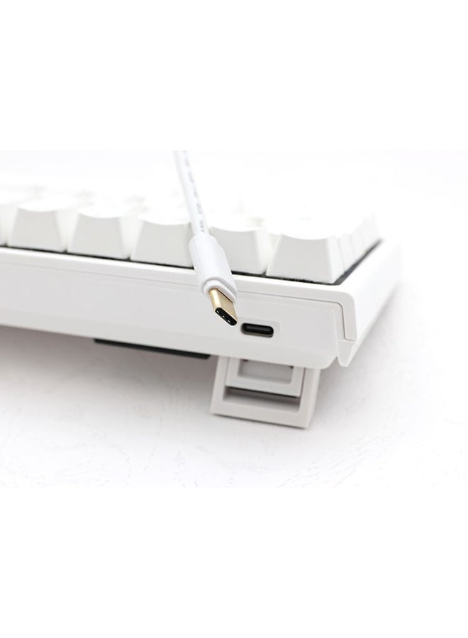 داكي لوحة مفاتيح صغيرة للألعاب ون 2 بمفاتيح بلون أبيض وأزرق تدعم تنسيق اللغة العربية - Image 3