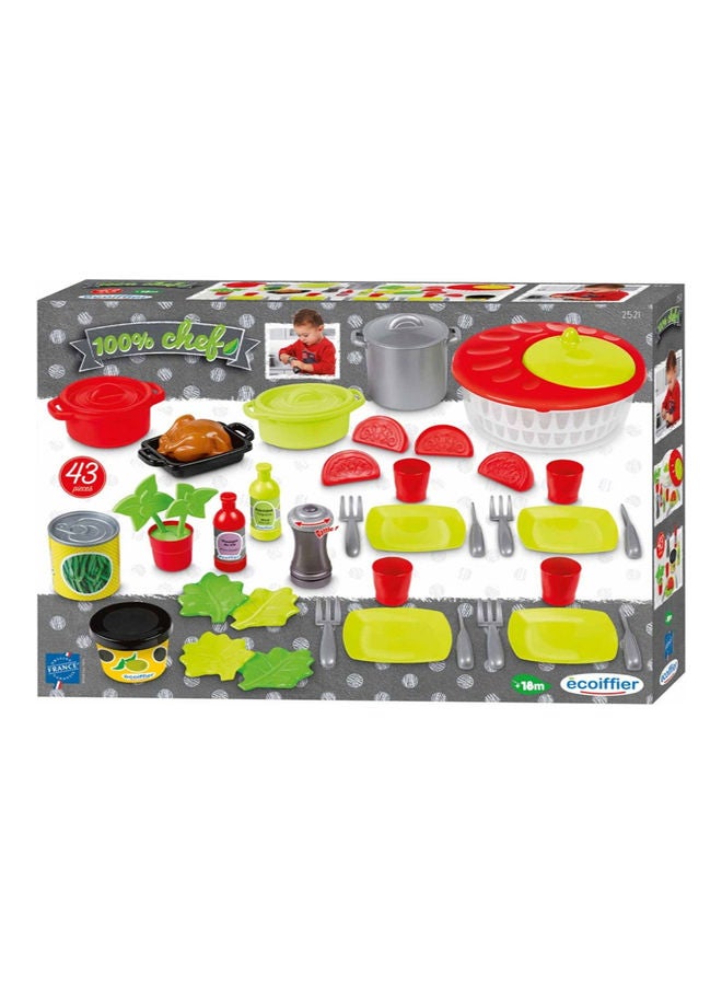 ecoiffier 43 Piece Cooking Set 49x36x10cm