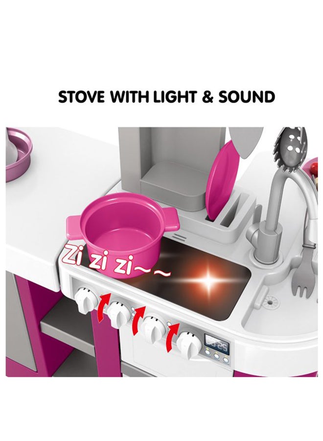 Portable Lightweight Compact Unique Authentic Pretend Creative Kitchen Playset 61X33X72.5cm - Image 4