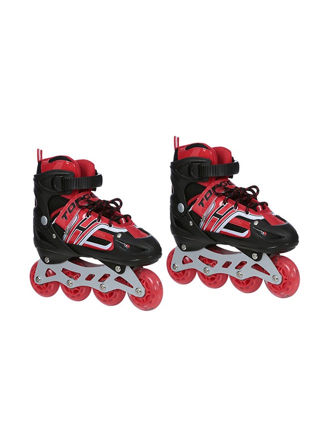 Top Gear TG-9006 Skate Shoes With Lightning Wheels And Safety Accessories Set Red/Black/White  - Image 1