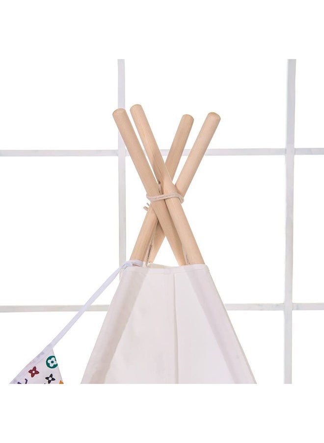 Cartoon Teepee Cotton Canvas Play Tent - Image 4