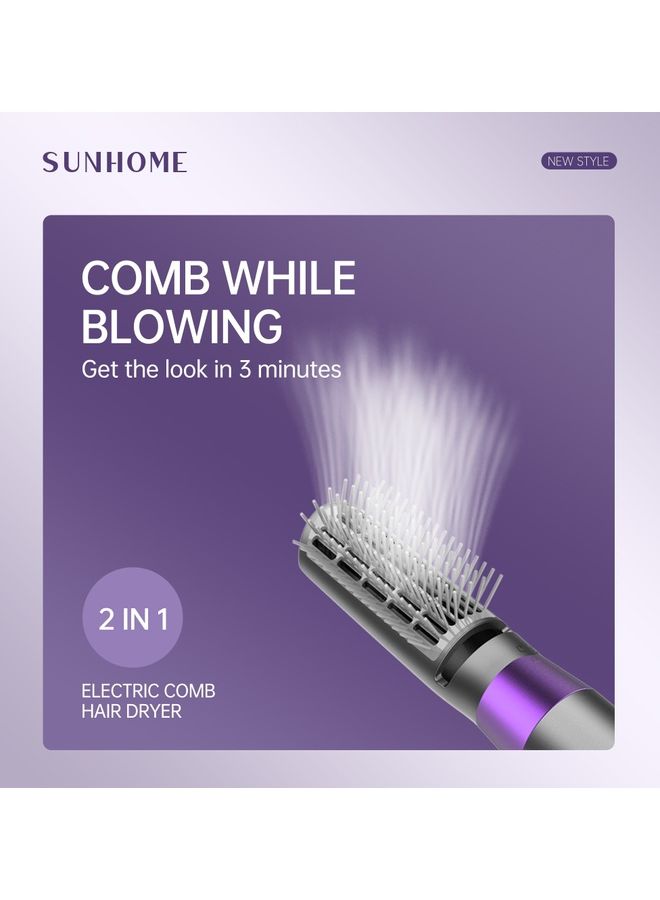 3-In-1 Hair Dryer Brush Purple/Black - v1651763264/N53285262A_5