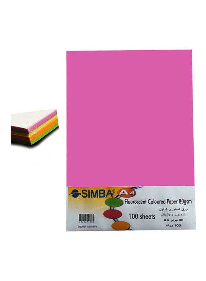 Simba - Fluoroscent Copy Paper 100 Sheet A4 - Image 1