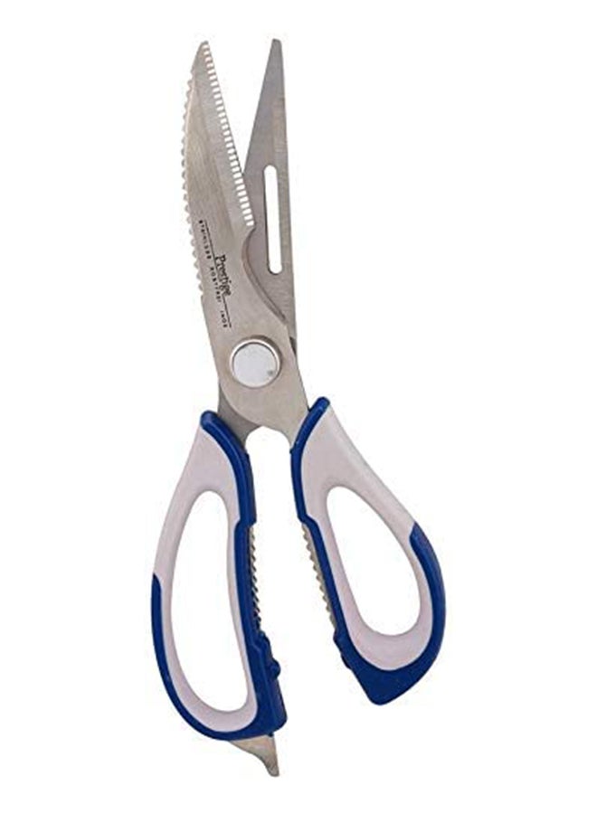 Multipurpose Scissor Silver/White/Blue 8.6x28x1.8cm - v1651815030/N11060709A_1