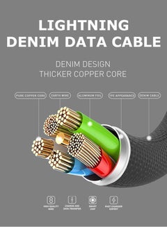 Lightning To USB Data Sync And Charging Cable For Apple iPhone Red/Black - v1651815773/N32967108A_4