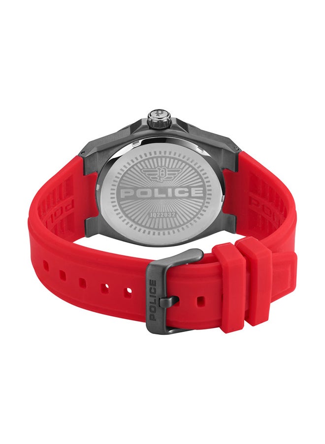 POLICE Men's Salkantay Chronograph Silicone Wrist Watch PEWJQ2203203 - 45mm - Red  - Image 3