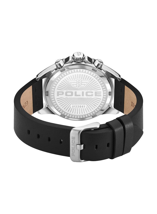 POLICE Men's Malawi Chronograph Leather Wrist Watch PEWJF2204104 - 45mm - Black - Image 3