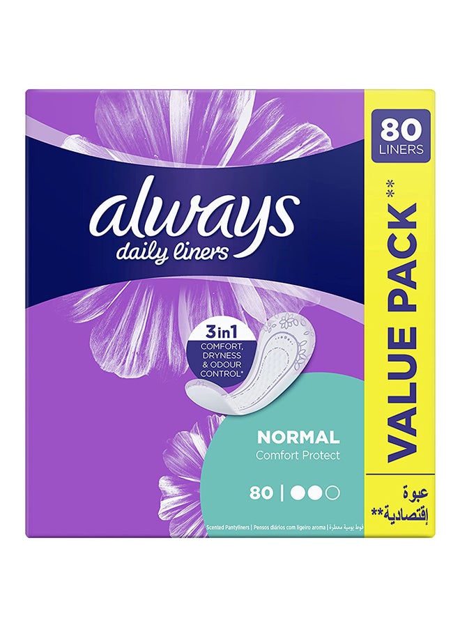 أولويز - فوط يومية مريحة وحماية معطرة، عادية، 80 قطعة - Image 1