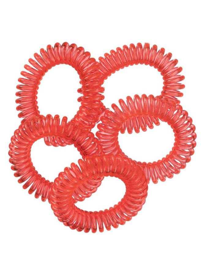 Hema - 5-Piece Spiral Elastic Set Pink 5 x 4.5cm - Image 1