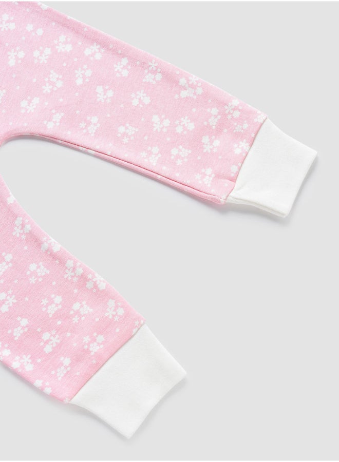 Zarafa Mid Rise Floral Print Pyjama Rose Pink  - Image 2