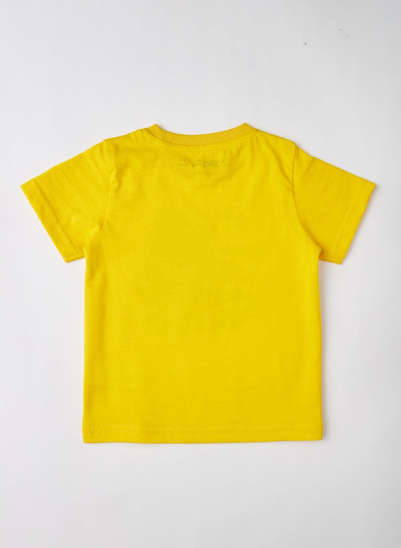Zarafa Baby Boys Round Neck Long Sleeve T-Shirt Dark Yellow  - Image 2