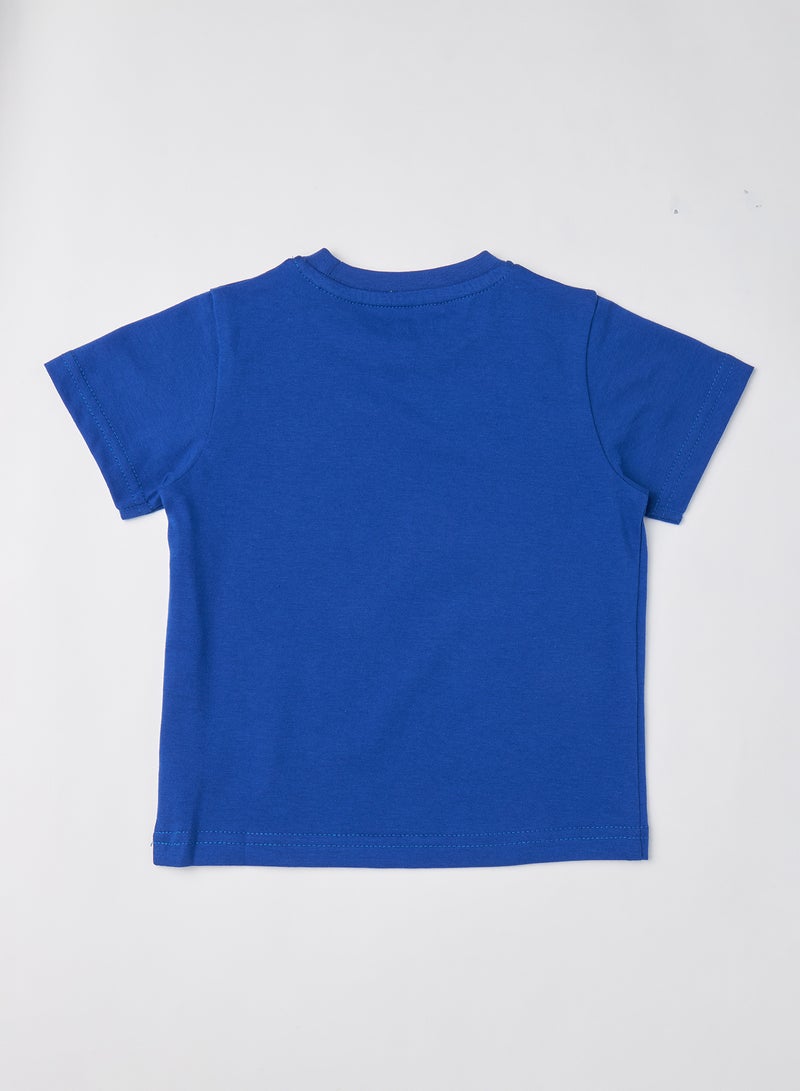 Zarafa Baby Boys Round Neck Short Sleeve T-Shirt Light Blue - Image 2
