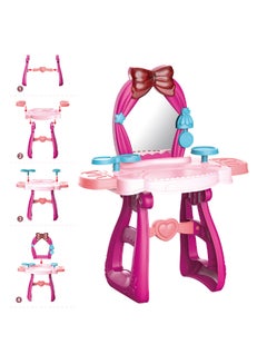 mumbo Jumbo 36-Piece Of Makeup Accessories Girl's Beauty Play Desk With  Tools, Music And Light Feature Installed For Fun Filled Pretend Play Makeup 57 x 29 x 69.5cm  - Image 3