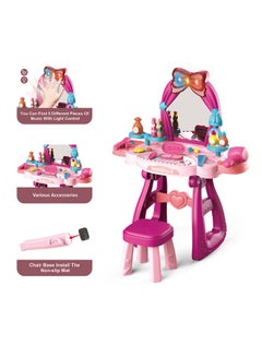 mumbo Jumbo 36-Piece Of Makeup Accessories Girl's Beauty Play Desk With  Tools, Music And Light Feature Installed For Fun Filled Pretend Play Makeup 57 x 29 x 69.5cm  - Image 4