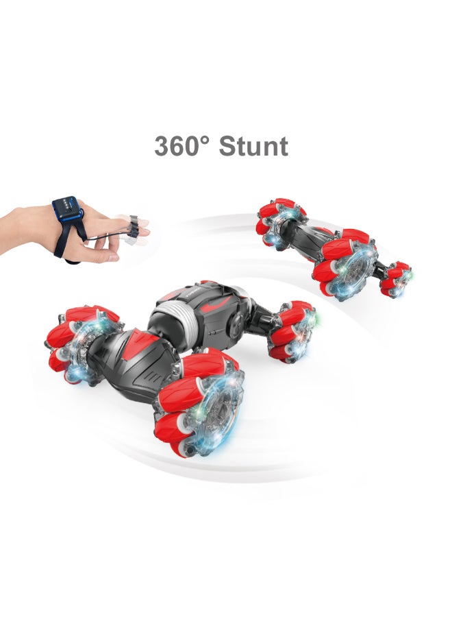 mumbo Jumbo - 1:16 Oblique Wheel Stunt Remote Control Car With Hand Sensor Watch Remote Control, With 360 Degree Rotation And Flip, High Speed 29 x 18 x 8cm - Image 1