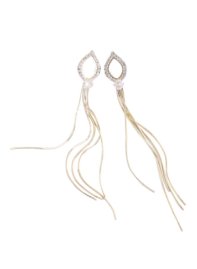XIMI VOGUE - Dazzling Rhinestones Elegant Tassels Earrings - Image 1