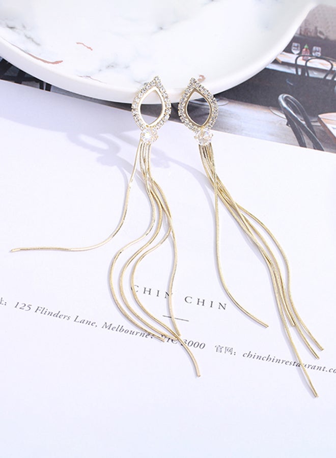 XIMI VOGUE - Dazzling Rhinestones Elegant Tassels Earrings - Image 1