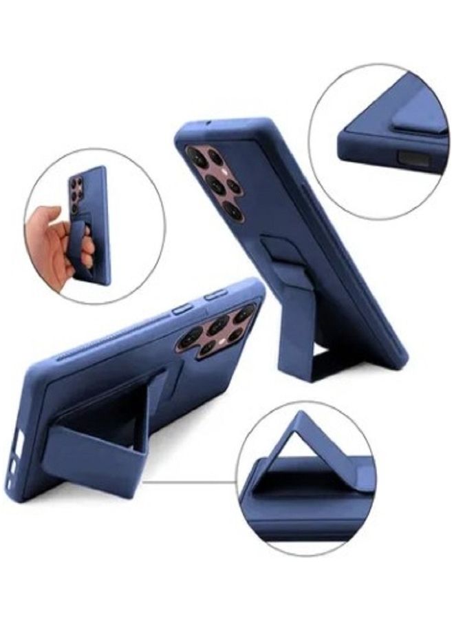 LNKOO 3-In-1 Magnetic Wrist Strap Hand Grip With Stand Case Cover For Samsung Galaxy S22 Blue - Image 3