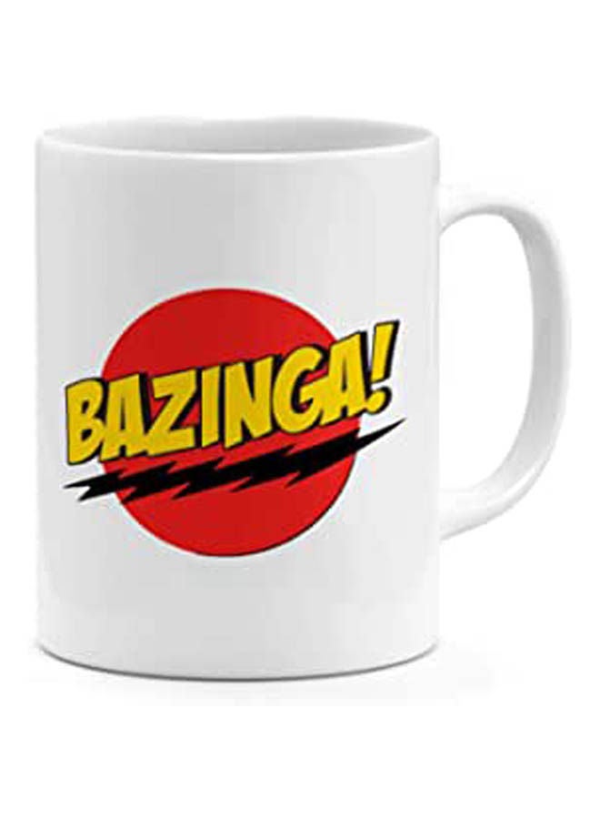 LOUD UNIVERSE Ceramic Bazinga Big Bang Theory Sheldon'S Mug, White Multicolour