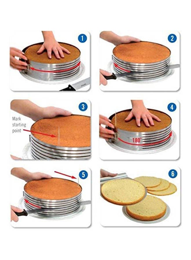 Cake Layer Slicer Ring Silver - Image 2