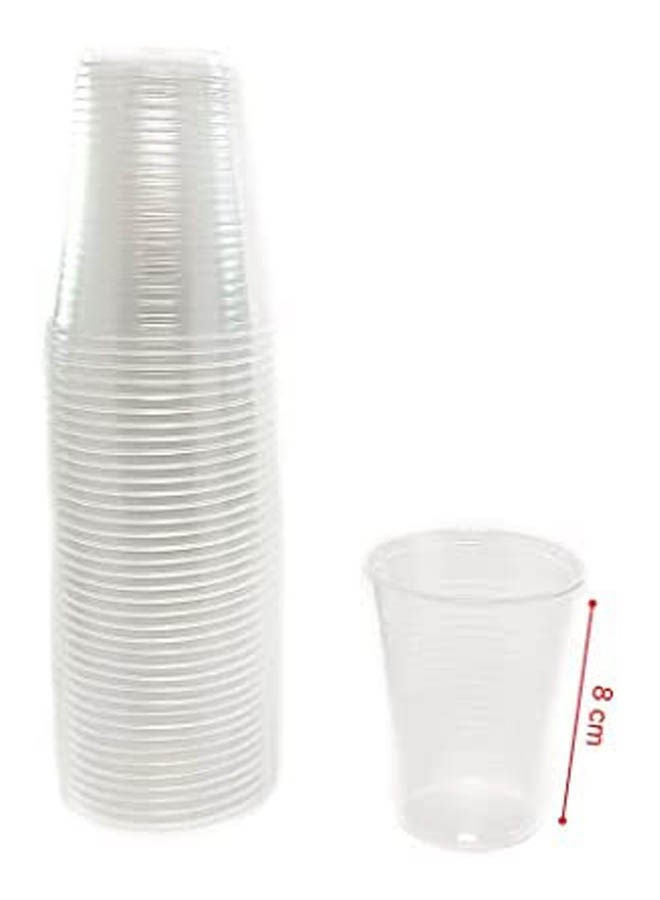 Disposable Cups - 100 Pcs Clear 8cm