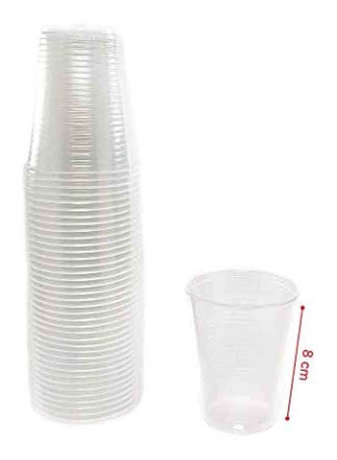 Disposable Cups - 100 Pcs Clear 8cm - Image 2