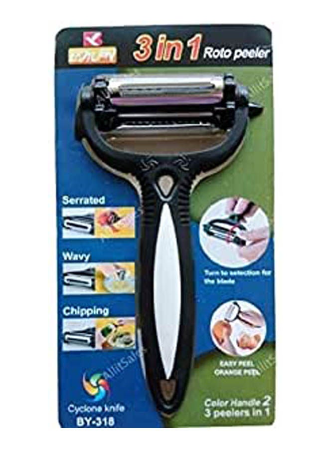 Cyclone Knife 3 In 1 Roto Peeler Black