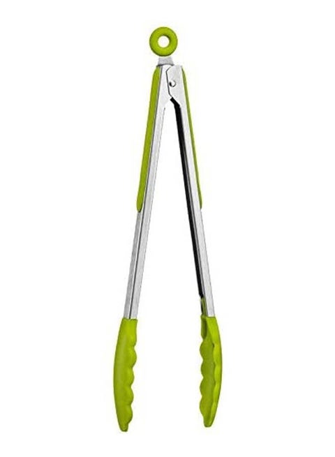 1Pc Kitchen Cooking Salad Serving Tongs Green
