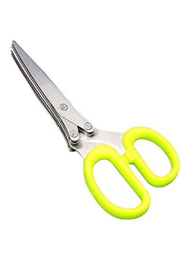 Herb Scissors Multipurpose Kitchen Garden Shear With 5 Blades Yellow  - Image 1